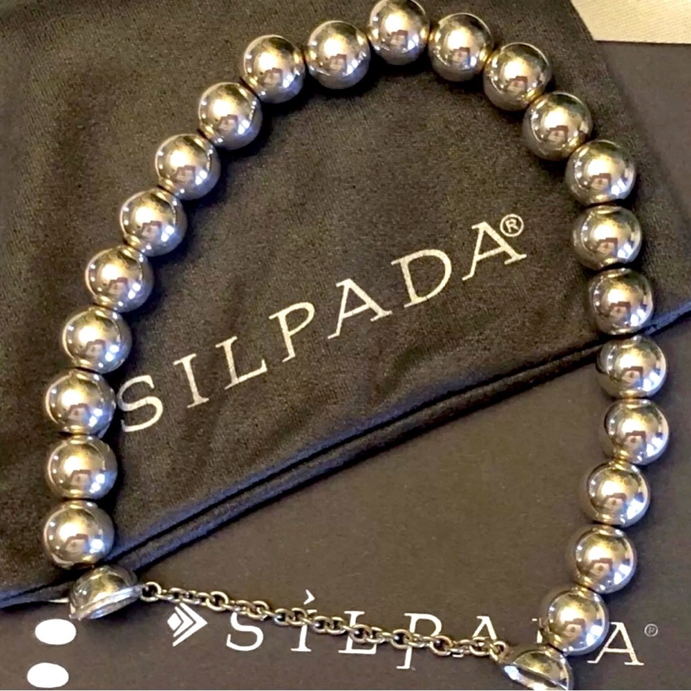 Silpada Vintage RARE Solid Sterling Silver Abundance Bracelet, Magnetic Closure - Picture 6 of 6